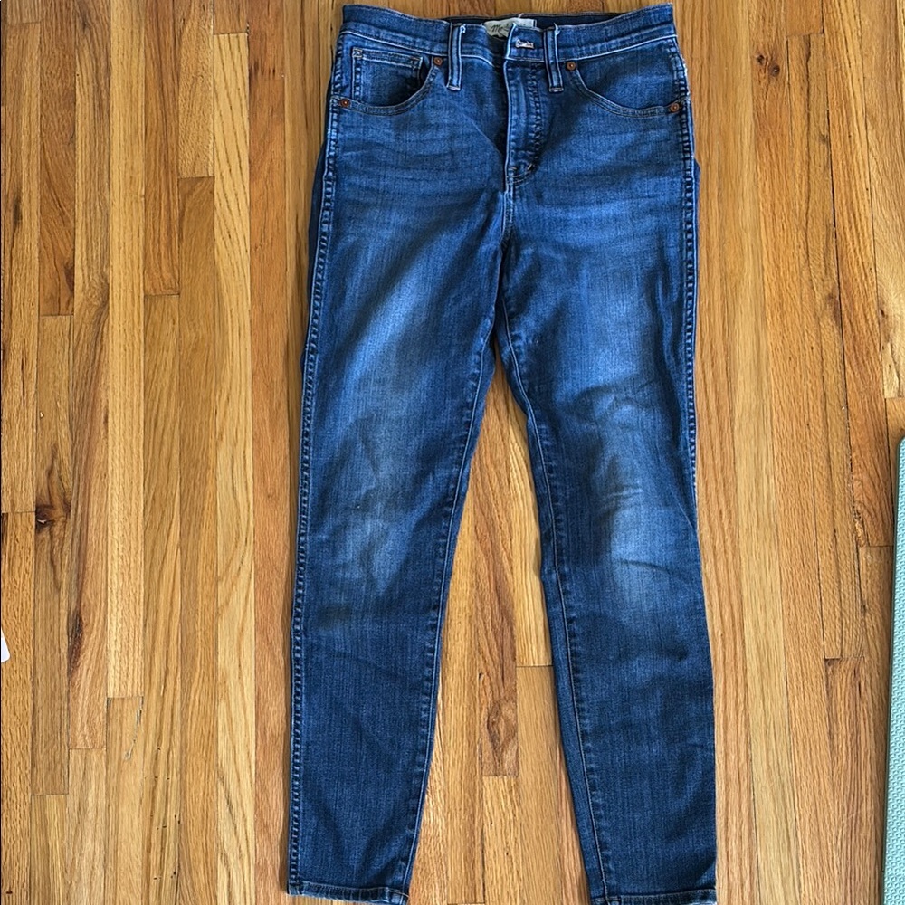 Madewell 10” high rise Blue Skinny Jeans with Stretchy Fit